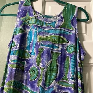 Weekend Clothes Line rayon summer vacation beach dress, medium